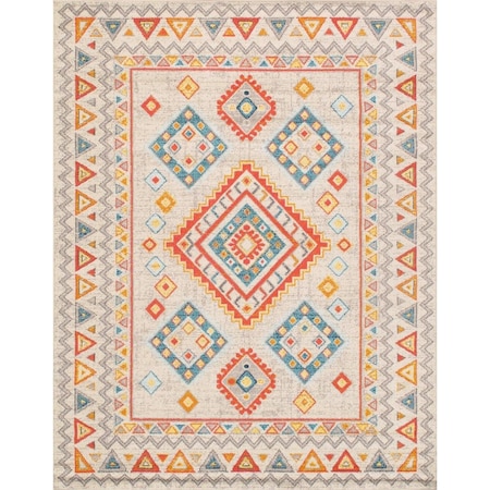 Pasargad Home 2 x 3 ft Aldora Design Power Loom Area Rug Beige PD475B 2X3